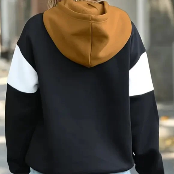 NWOT Color Block Hoodie - Picture 3 of 6